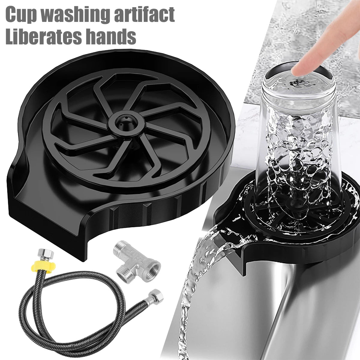 Faucet Glass Rinser High Pressure Cup Washer For Kitchen Sink Glass Beer Coffee Milk Tea Cup Cleaner Bar Accessories Clean Tool