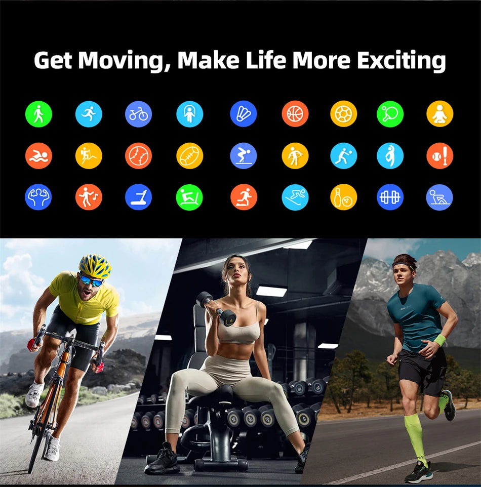 New For OPPO Ultra Thin Smart Watch Men Woman 1.96" HD AMOLED 70+Sports Mode Health Monitor Bluetooth Call Waterproof Smartwatch