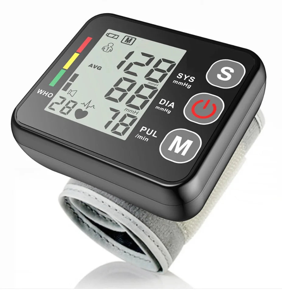 Automatic Heart Rate Pulse Meter BP Monitor Healthy Digital Arm Blood Pressure Meter Cuff Medical Automatic Pressure Tonometer