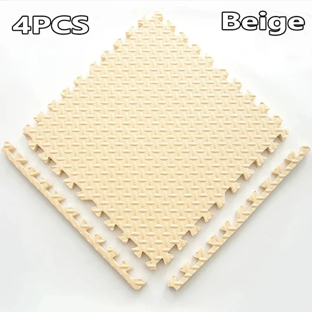 EVA Leaf Grain Floor Mats, Proteção de Ginásio Esportivo, Tapetes de Emenda Antiderrapantes, Thicken Shock Room Workout, Yoga Fitness, 30x30cm, 16Pcs