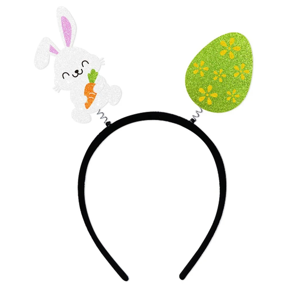 Diadema con orejas de conejo para fiesta de Pascua, accesorio para fotomatón, decoración de fiesta de Pascua, accesorios de disfraz