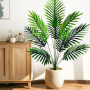 52-125cm/49.2in  Artificial Palm Tree Tropical Fake Plant Green Plastic Palm Leaf Branches Suitable for Home Garden Decoration