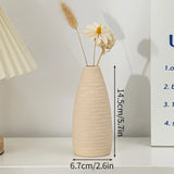 Ceramic Flower Vase Retro Table Decorative Vase Dried Flower Arrangement Pot Home Wedding Gifts Aesthetic Vase Desktop Ornament