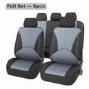 All-Season Universal 9-Piece PU Leather Car Seat Cover