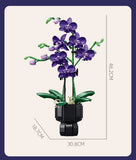 Creative Orchid Cymbidium Eternal Flowers Potted Plant Building Blocks Simulation Phalaenopsis DIY Bricks Toys Valentine's Gift