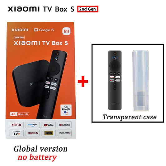 Original Global Version Xiaomi TV Box S 2nd Gen 4K Ultra HD 2G 8G WiFi BT5.2 Google TV Cast Netflix Smart TV Box Media Player