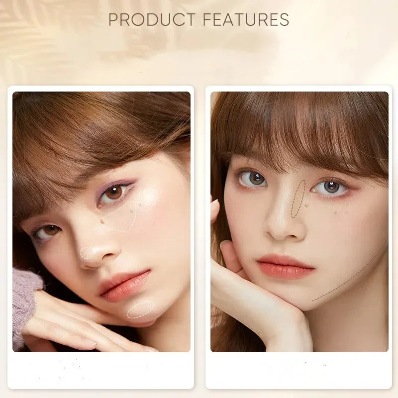Paleta de bronceadores y iluminadores Judydoll, maquillaje nude, sombras faciales 3D naturales para la nariz, larga duración, resistente al agua, cosméticos de maquillaje. 