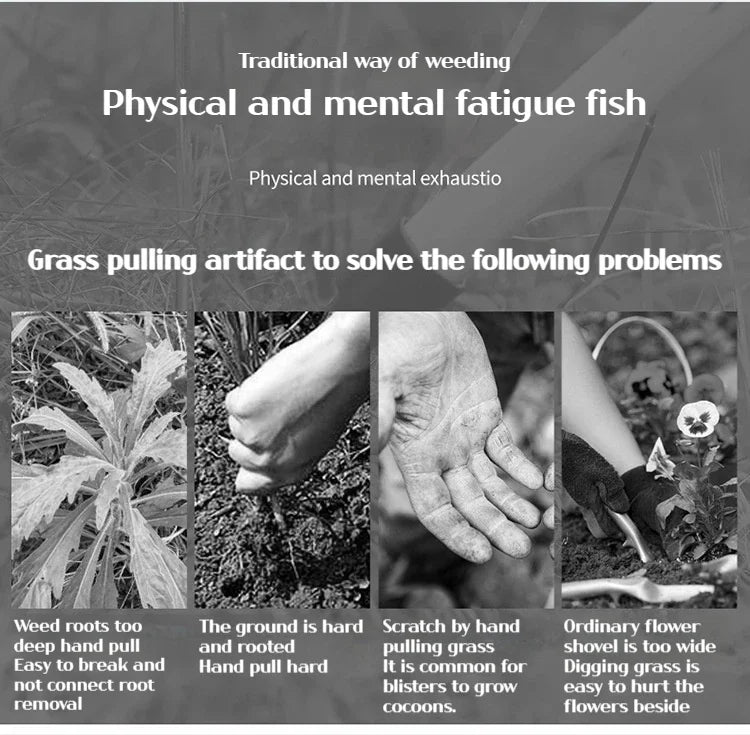 Stand Up Weed Puller Tool with Screw Holes Portable Weeding Head Replacement Gardening Digging Weeder Removal Accessory