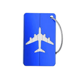 Aluminium Alloy Aircraft Luggage Tag with Name Travel Luggage Tag ID Card Anti-lost Solid Color Travel Accessories