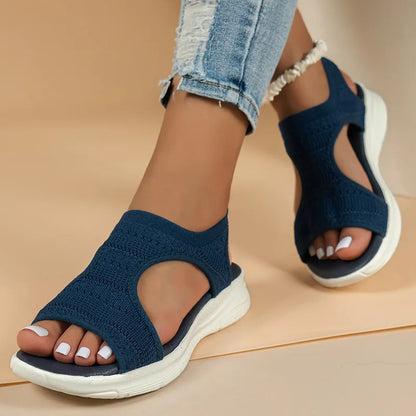 Zapatos de mujer Verano 2024 Sandalias deportivas casuales y cómodas Sandalias de cuña de playa para mujer Sandalias de plataforma para mujer Sandalias romanas Tallas grandes
