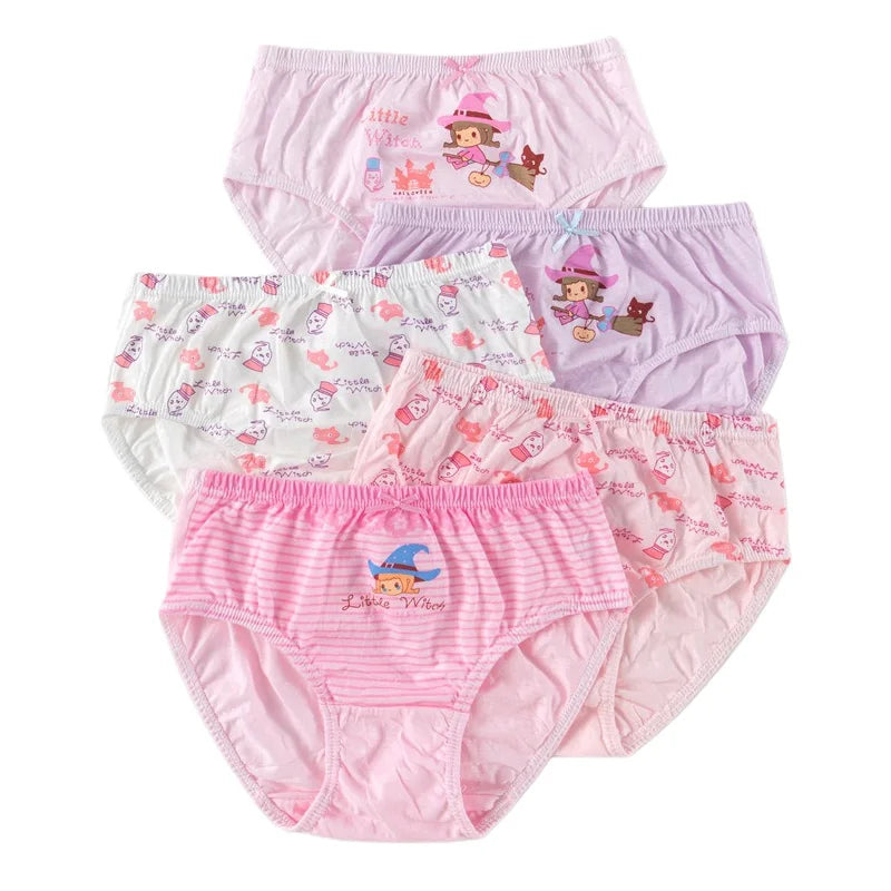 5 paquetes/caja de ropa interior para niños, bragas triangulares de algodón suave con dibujos de Mickey, transpirables, caja de regalo.