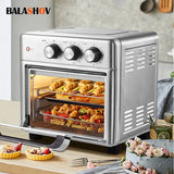 Smart Air Fryer Oven, 26L/13L Large Capacity Electric Air Fryer, Visible Window, Household Kitchen Deep Fryer without Oil, EU 220V