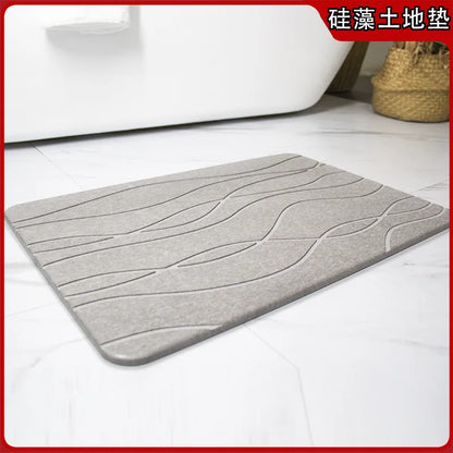 Indoor Diatomite Stone Bath Mat Diatom Mud Soft Mat Water Absorption Quick Drying Diatomite Stone Shower Mat Entryway Rugs