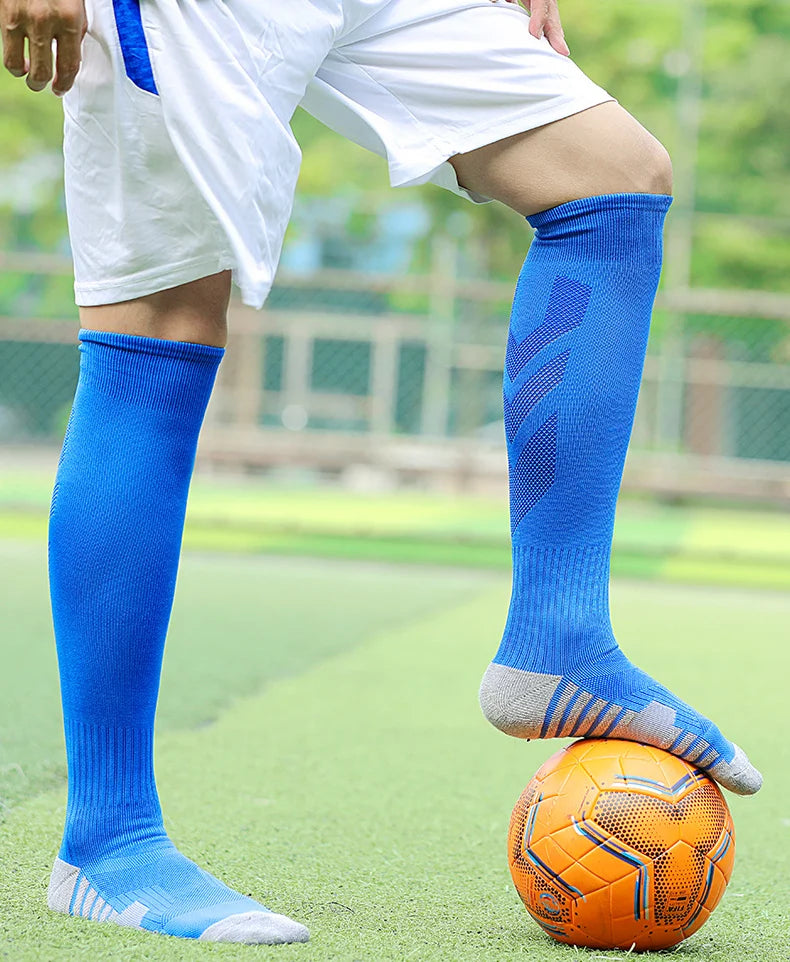 White Black Stripes Football Soccer Socks For Men Teenages Kids Boys Over the Calf Baseball Rugby Athletic Socks Women Girls