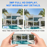 3MP 1080P HD Wireless Security Camera Indoor Outdoor Smart Surveillance Camera with Night Vision Baby Monitor CCTV Camera