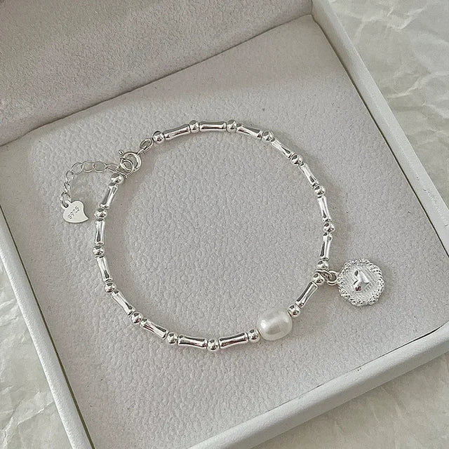 Vintage 925 Sterling Silver Bracelet for Women, Original Lucky Beads Ball, Adjustable Bracelets, Designer Jewelry, Luxury Gifts 