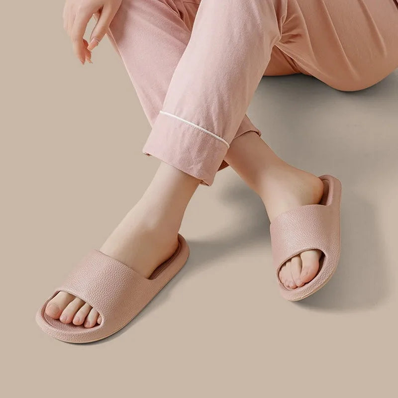 Summer Fashion Slippers Women's Shoes Cloud Slippers For Men Home Flat Sandals Massage Flip Flops Couples Bathroom Indoor Slides