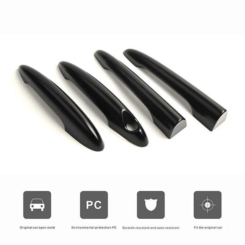 Black For Mini Cooper One D S JCW R55 Clubman 4Doors 2007-2014  Door Handle Covers Stickers Car-Styling Exterior Accessories