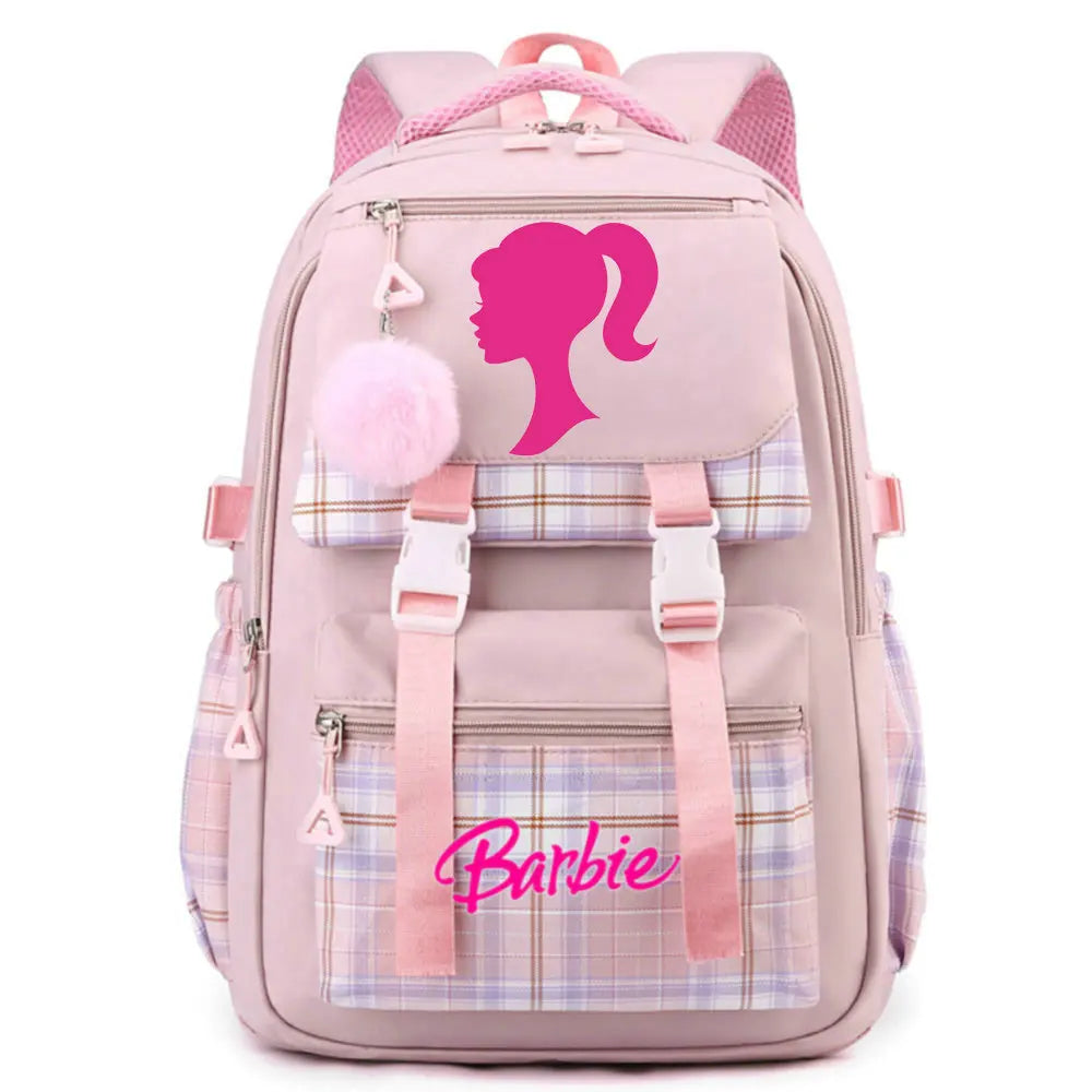 Mochila de la película Barbie para niñas, niños, estudiantes, adolescentes, niños, mochilas escolares informales, regalo de cumpleaños para niños