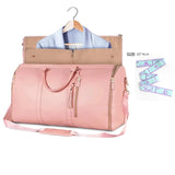 1pc Foldable Women's Travel Convenient Carry-on Clothing Bag Large PU Leather Duffel Bag Women's Business Travel Bag