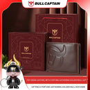 BULLCAPTAIN Fashion Big Logo Man Wallet High Quality RFID Wallet Coin Purse Compact Mini Card Holder Genuine Leather