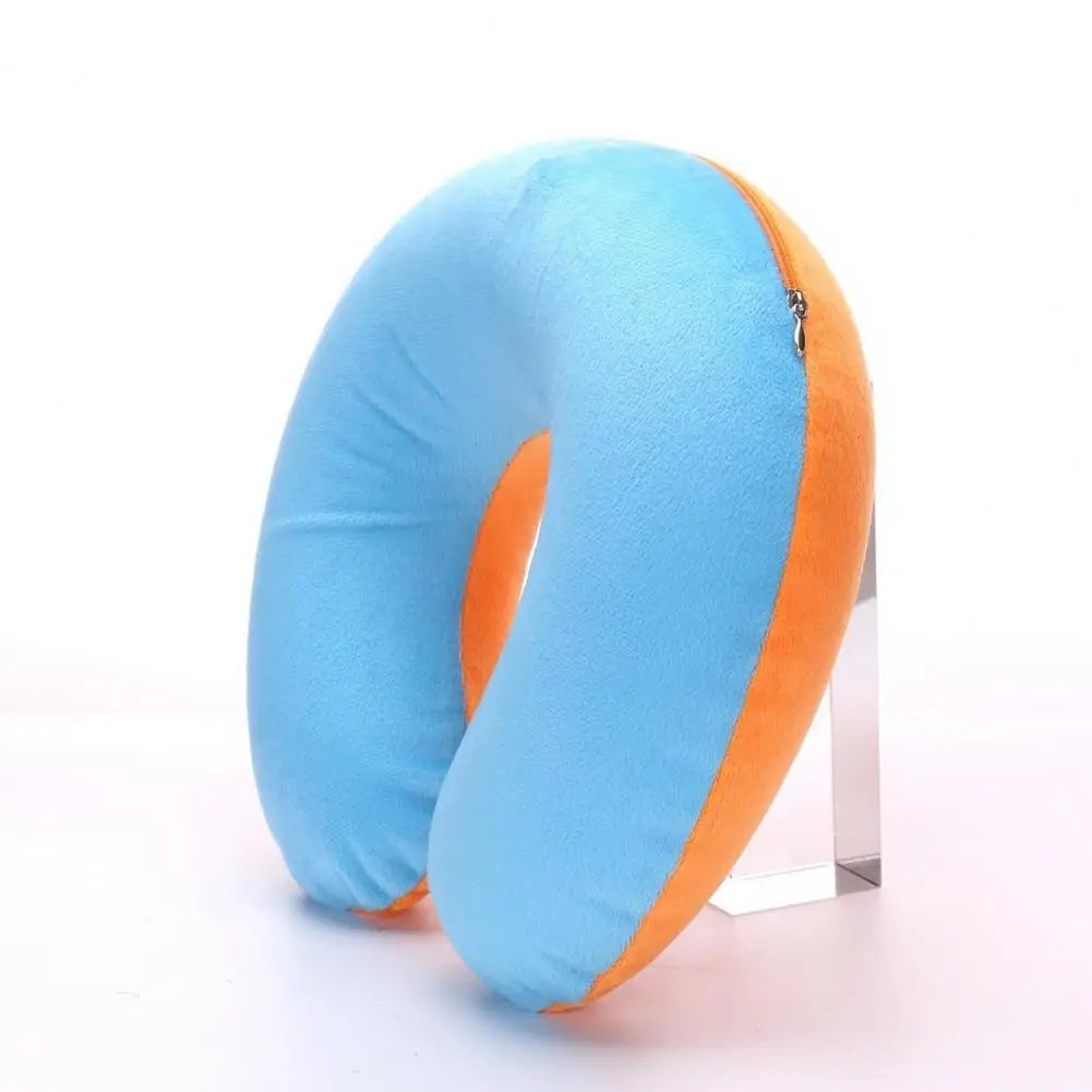 Almohada de cuello en forma de U, inflable, para aliviar la fatiga, para viajes, reposacabezas de vuelo, cojín para dormir en forma de U para avión.