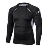 Camiseta de compresión para correr para hombre, ajustada, de manga larga, para entrenamiento y jogging, para gimnasio, Dry Fit Rashgard 