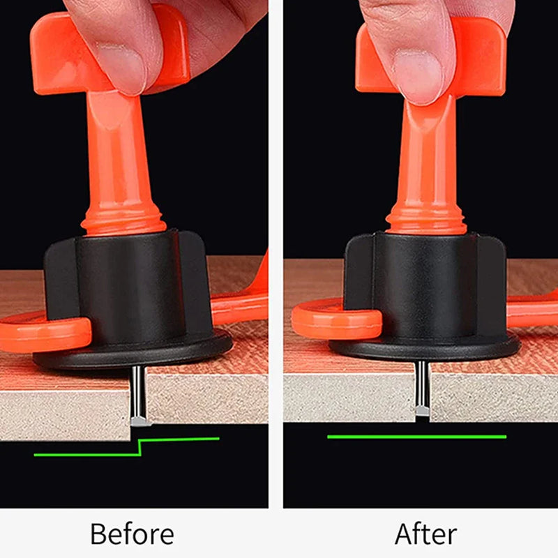 51-204Pcs Floor Tile Leveling System Clips Spacers Porcelain Ceramic Leveler Kit For Tile Laying Wall Fixing Construction Tools