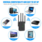 Repetidor WiFi inalámbrico de 1200 Mbps, amplificador de señal WiFi de doble banda 2,4 G, 5G, amplificador WiFi Gigabit 802.11ac, enrutador WPS.