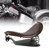 Motorcycle Universal Brown PU Solo Driver Seat Springs Bracket Mount Kit For Harley Honda Yamaha Suzuki Indian Triumph BMW ATV