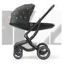 Baby Stroller 3in1,Luxury Baby Carriage with Car Seat,Eggshell Newborn Stroller Leather High Landscape PU leather