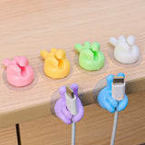 Finger Shape Cable Clips Holder Cute Charging Cord Management Home Office Car Desk Tidy Self-Adhesive Cable Winder Organizer
