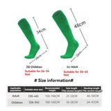 Loogdeel Football Sports Socks Long Knee Cotton Solid Color Kids Legging Stockings Soccer Baseball Ankle Adults Children Socks
