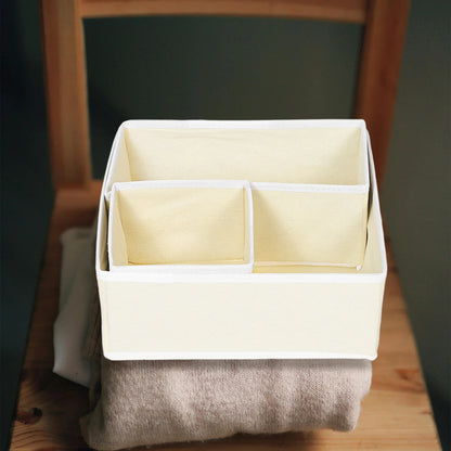 Caja de almacenamiento de 12 piezas para ropa interior, calcetines de bebé, organizador de cajones beige, divisor para decoración de guardería, divisores de tela no tejida para cambiador.