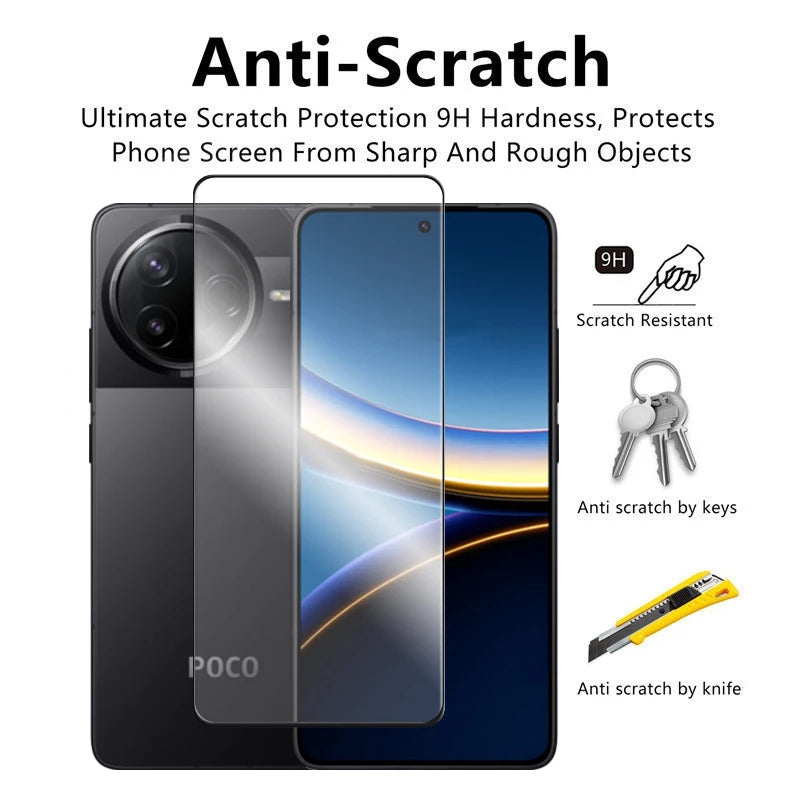 For POCO F7 Ultra Glass For Poco F7 Pro Tempered Glass 2.5D Full Cover Glue HD Screen Protector For Poco F7 Pro Ultra Lens Film