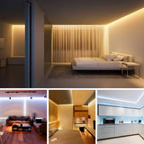 Tira de LED de 220 V con interruptor de encendido/apagado, resistente al agua, flexible, para dormitorio, cocina, jardín, iluminación exterior.