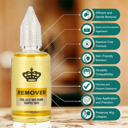 Removedor de cola líquida para extensões de cabelo, 1 peça, removedor de cola para peruca, adesivo de ação rápida, removedor de extensões de cabelo para remover cola de cabelo