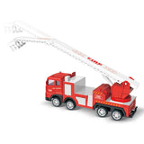 Children Fire Truck Pull Back Toys Fire Telescopic Ladder Truck Inertia Car Fire Rescue Water Tanker Model Boys Birthday Gift