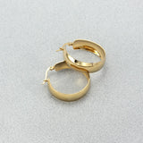 Stainless Steel Earrings for Women, Simple Plain Round Earrings, Gold Color, Wide Fashion Jewelry, Party Gift, 21mm, 31mm, 39mm Width