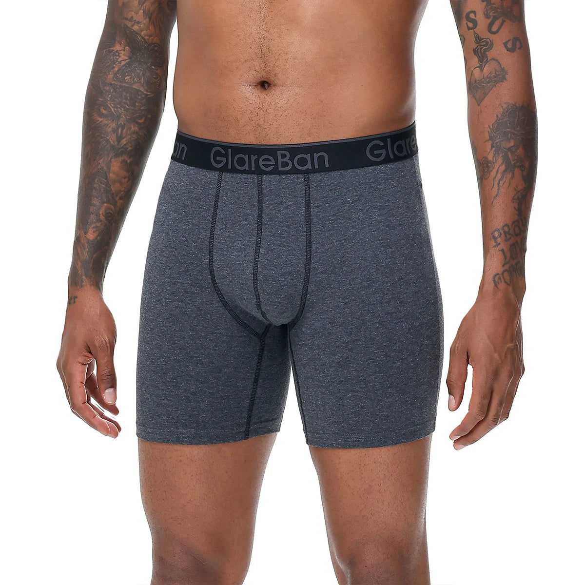 4pcs Set Mid-Long Boxer Shorts Men's Underwear Cotton Breathable Male Underpants for Men Homme Boxershorts Slips Soft Panties