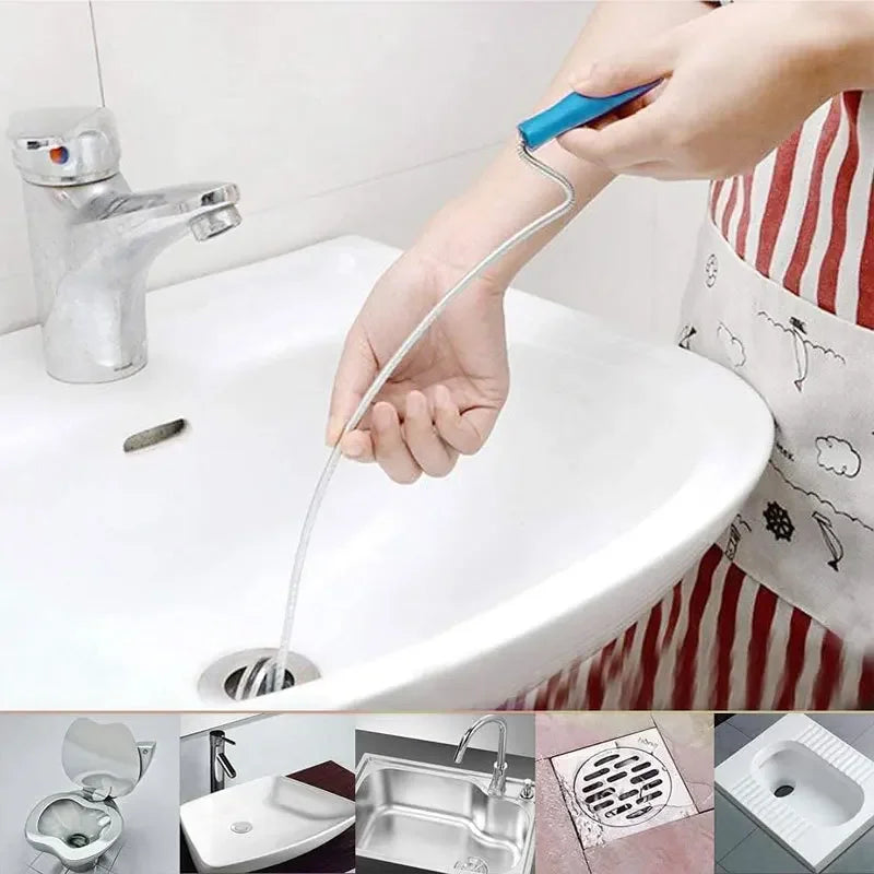 10/5/3PCS Drainage Blockage Remover Shower Clean The Sink Snake Bathroom Accessories Hair Blockage Garbage Sewer Dredging Tools