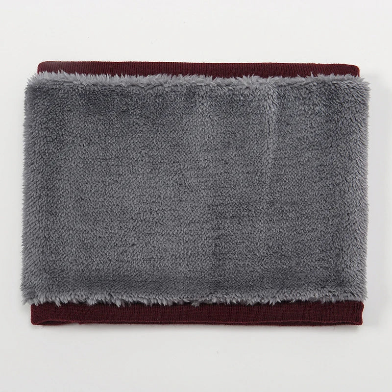 Bufanda cálida de invierno 2023 para mujer, de punto, con anillos de felpa, lisa, para hombre y mujer.