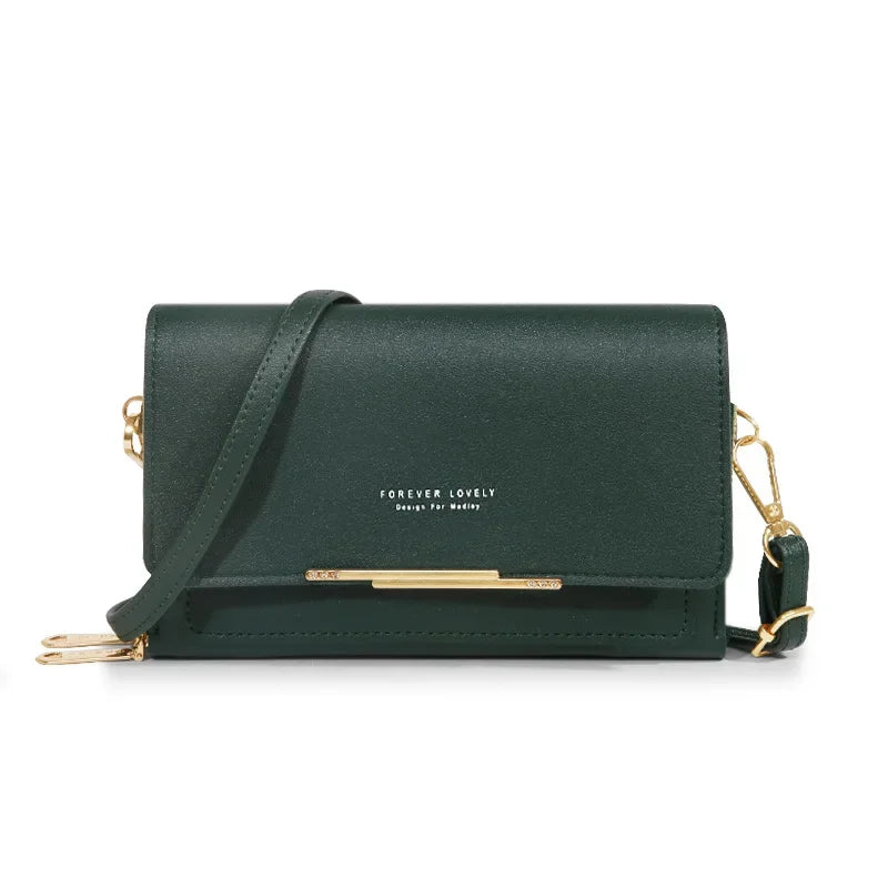 Nuevos bolsos de piel sintética para mujer, multifuncionales, de gran capacidad, tipo bandolera, a la moda, para teléfono