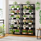 Tribesigns Bookshelf Storage Rack Standing Shelf 5 Tier Industrial Sturdy Bookshelf with Iron Pipe Frame