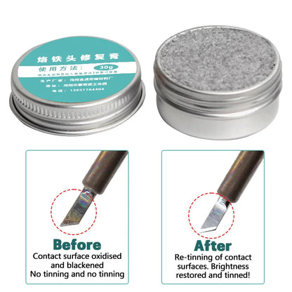Cleaning Paste Soldering Iron Tip Non-stick Tin Solder Cream Resurrection Paste for Oxide Solder Iron Head Refresh Tip Tinner