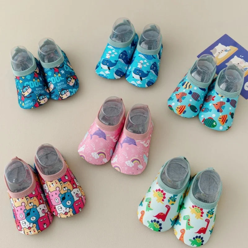 2026 Summer 0-5Y Baby Girls Walkers Shoes Mesh Breathable Anti-Slip Soft Boys Children Shoes Cartoon Print Toddler Indoor Shoes