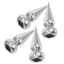 4pcs 19mm Stainless Steel Conical Toppers for Square Tubes Outdoor Garden Railings Finial Tops Garden Fence Iron Wrought Iron