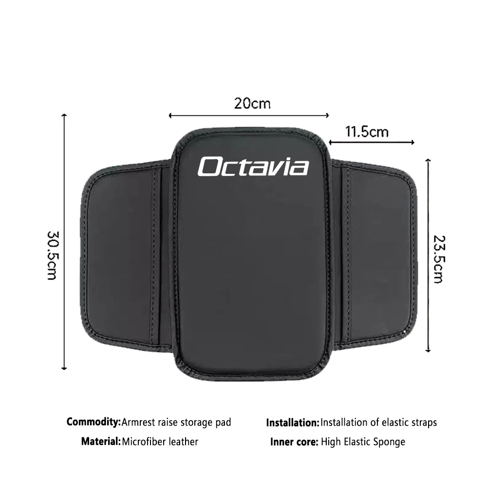 Car Armrest Pad Center Console Arm Rest Box Cover Protective Mat For Skoda Octavia Car Interior Accessories