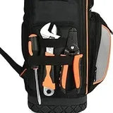 Mochila para herramientas con 75 bolsillos y presillas, resistente, organizador de herramientas/portaherramientas HVAC para electricistas/trabajos de construcción