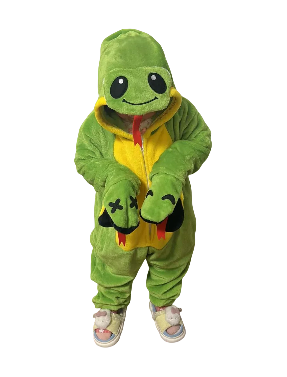 Cartoon Kigurumi For Children Kids' Animal Onesie Pajamas Dog Wolf Dragon Dinosaur Halloween Carnival One-piece Costume Homewear